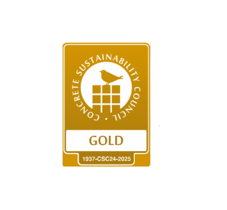 “Concrete Sustainability Council – Gold” certificate