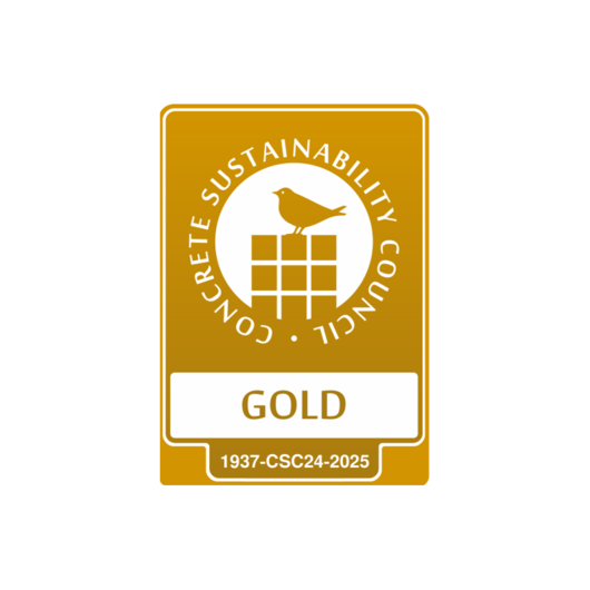“Concrete Sustainability Council – Gold” certificate